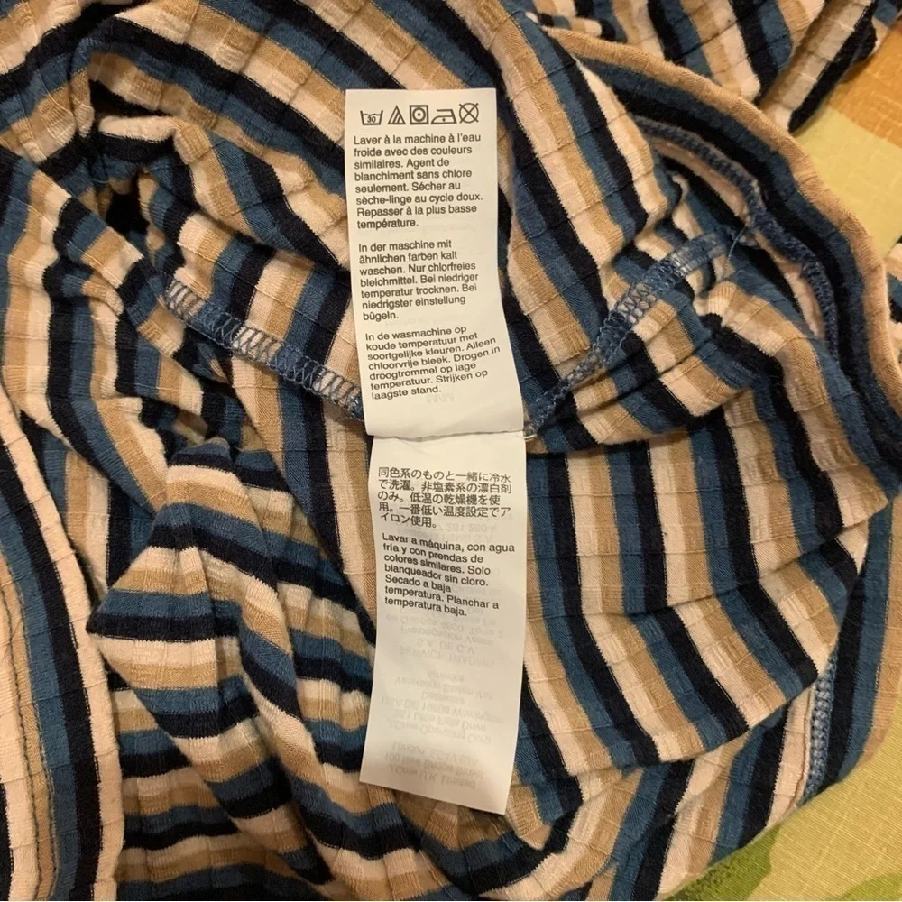 Women’s Madewell Ribbed Turtleneck Striped Top - Picture 6 of 8